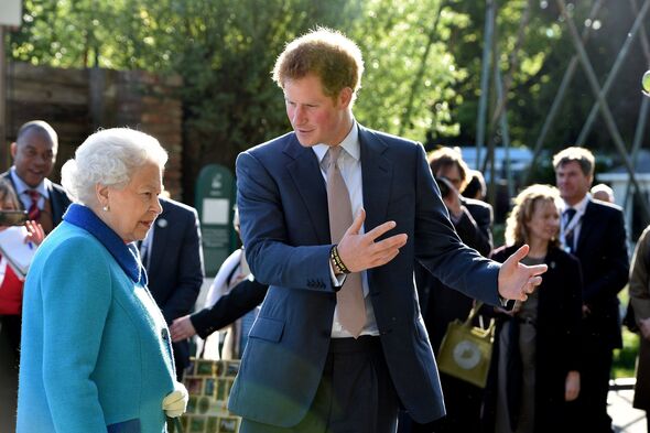 Harry and Queen Elizabeth at Chelsea Flower Show Harry and Queen Elizabeth at Chelsea Flower Show