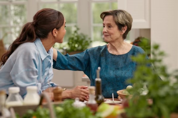 With Love, Meghan. (L to R) Meghan, Duchess of Sussex, Alice Waters in episode 108 of With Love, Meghan. Cr. Jenna Peffley/Netflix © 2025