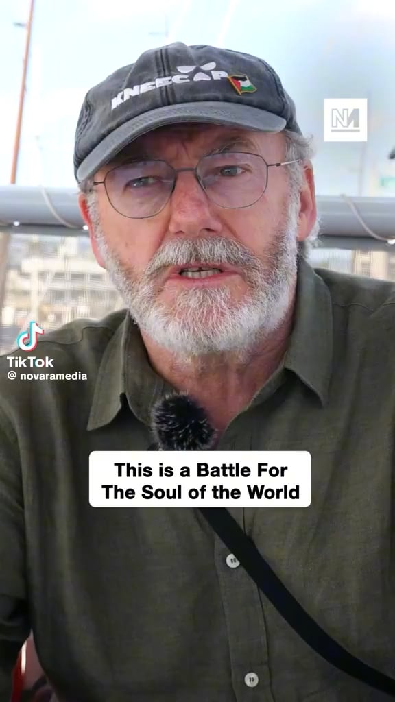 Irish actor Liam Cunningham powerfully reflects on Irish-Palestinian solidarity and shared struggle on the eve of the Global Sumud Flotilla launch. 🇮🇪🇵🇸