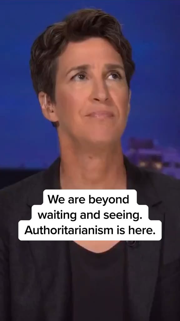 Rachel Maddow reports: “We have a consolidating dictatorship in our country.”