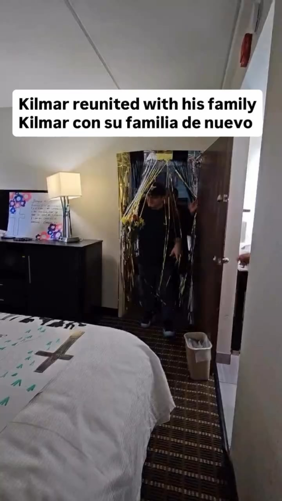 Kilmar Ábrego García has finally reunited with his family after being wrongfully deported to El Salvador and then sent into criminal custody in Tennessee.