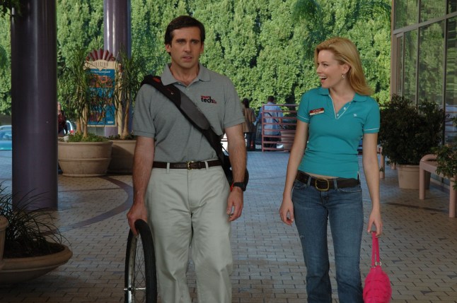 Andy Stitzer (Steve Carell) in a scene from the 2005 film: The 40 Year Old Virgin.Virgin12