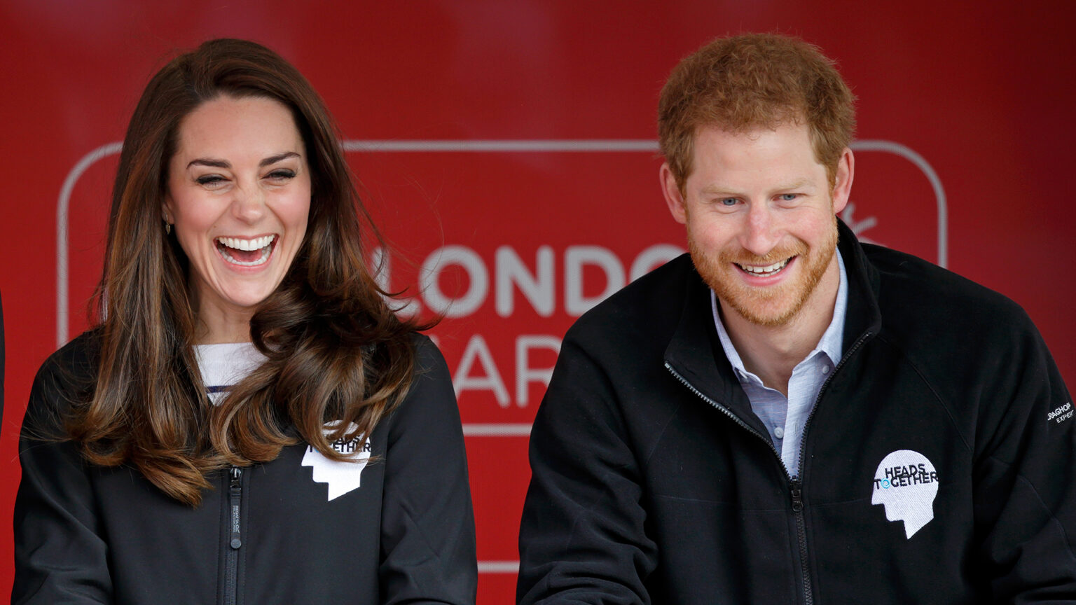 LONDON, UNITED KINGDOM - APRIL 23: (EMBARGOED FOR PUBLICATION IN UK NEWSPAPERS UNTIL 48 HOURS AFTER CREATE DATE AND TIME) Prince William, Duke of Cambridge, Catherine, Duchess of Cambridge and Prince Harry cheer on runners as they start the 2017 Virgin Money London Marathon on April 23, 2017 in London, England. The Heads Together mental heath campaign, spearheaded by The Duke &amp; Duchess of Cambridge and Prince Harry, is the marathon's 2017 Charity of the Year. (Photo by Max Mumby/Indigo/Getty Images)