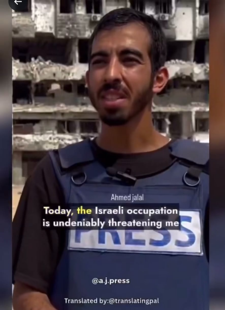 The IDF and pro-Israel spokespeople are trying to murder another Palestinian journalist.