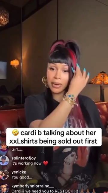 Cardi B talks about how quickly her plus-sized mech sold out.