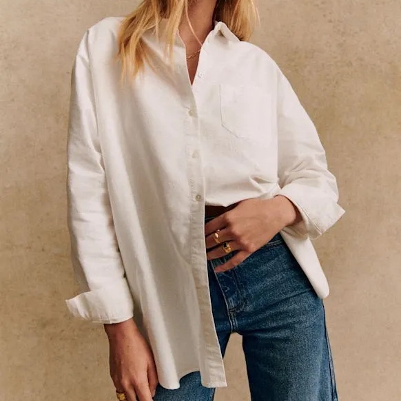 Max Shirt - Casual White - Organic Cotton - S&eacute;zane