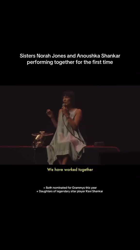 Sisters Norah Jones and Anoushka Shankar perform together for the first time