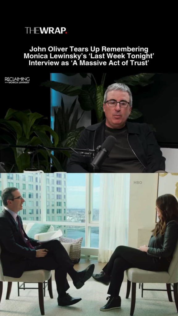 John Oliver remembers Monica Lewinsky’s ‘Last Week Tonight’ 2019 interview while on her podcast: “I do think it was a massive act of trust on your part. And I am very grateful that you thought we were worthy of that trust, because I know your trust had been broken in the past.” John Oliver remembers Monica Lewinsky’s ‘Last Week Tonight’ 2019 interview while on her podcast: “I do think it was a massive act of trust on your part. And I am very grateful that you thought we were worthy of that trust, because I know your trust had been broken in the past.”