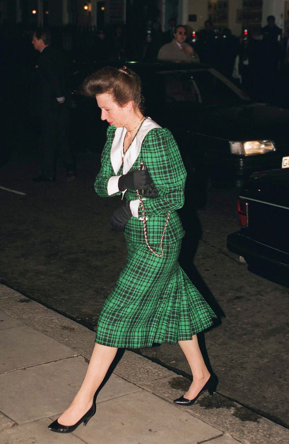 anne arriving at bonhams