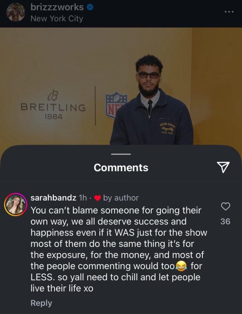 ‘Love Island USA’ season 7 scammer Bryan Arenales liked this comment on his IG post today, he seems to confirm he was in fact, scheming and scamming