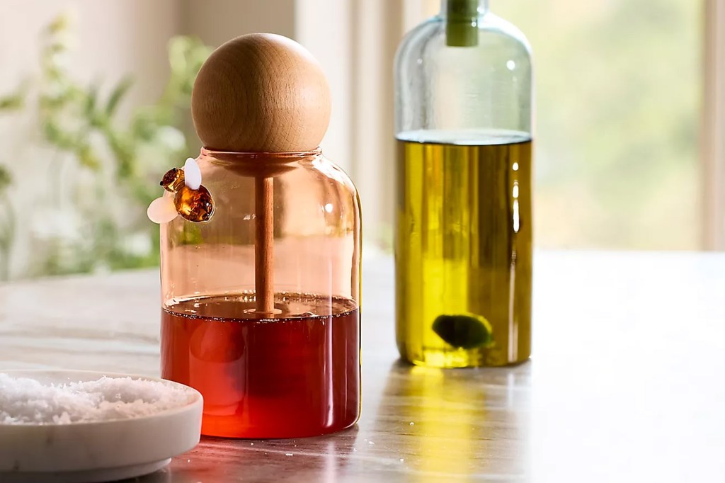 Anthropologie Catania Glass Honey Pot
