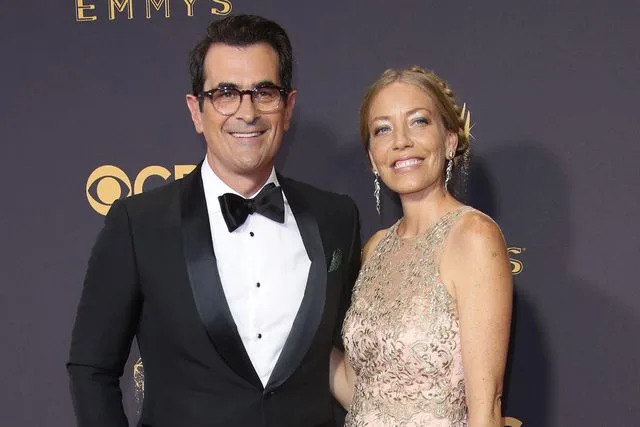 Dan MacMedan/Getty Ty Burrell and Holly Burrell at the 2017 Emmy Awards