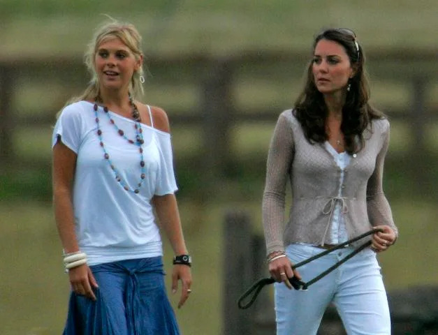 Getty Images Chelsy Davy and Kate Middleton watch Prince Harry and Prince William play in a charity polo match in 2006