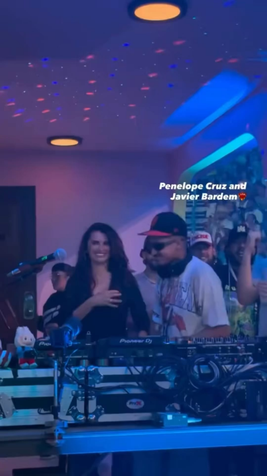 Penélope Cruz and Javier Bardem at Bad Bunny’s concert