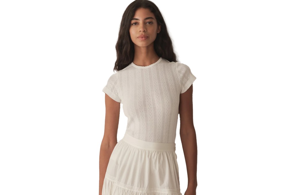 Dôen Vivi Tee in Pointelle