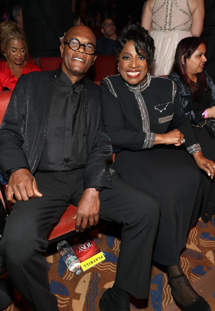 Samuel L. Jackson and LaTanya Richardson sitting together at an event