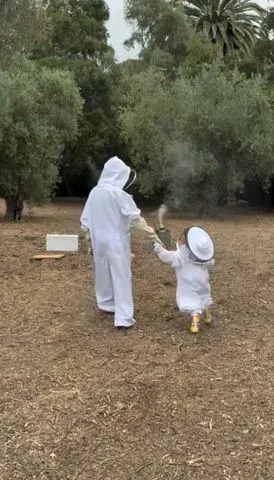 Meghan, Duchess of Sussex/Instagram Meghan Markle and Princess Lilibet take part in beekeeping together