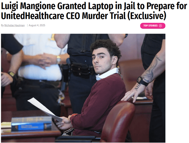 Luigi Mangione Granted Laptop in Jail to Prepare for The Federal Trial