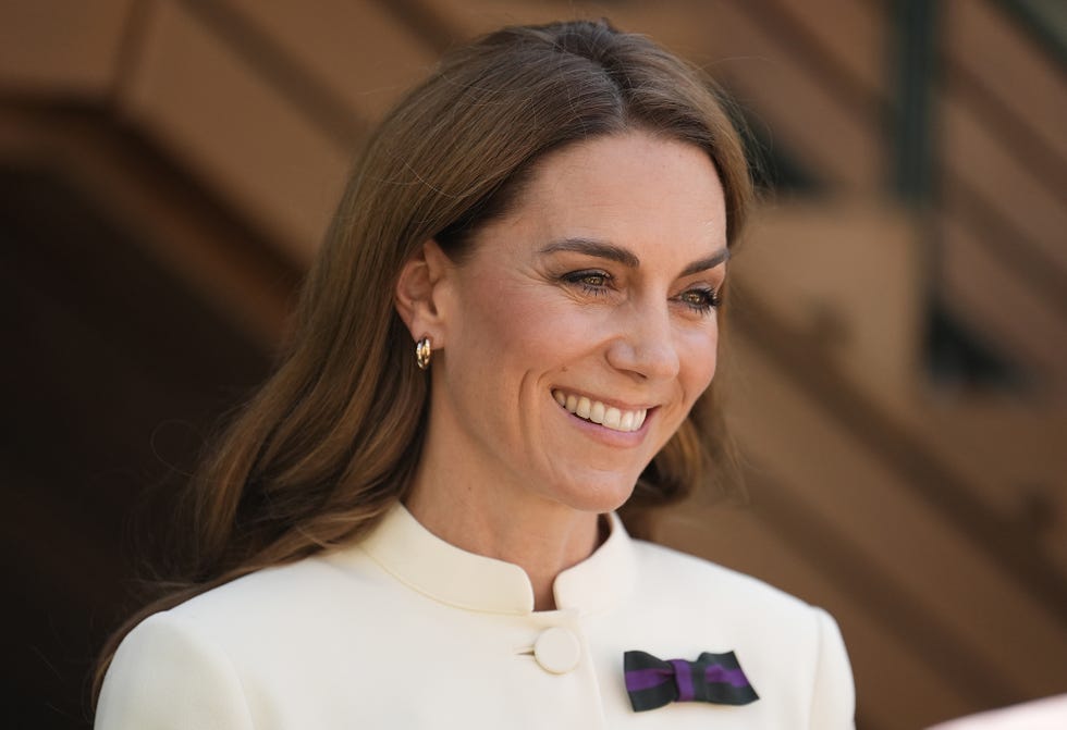 london, england july 12: catherine, princess of wales as she arrives to attend the ladies' singles final during day thirteen of the championships wimbledon 2025 at all england lawn tennis and croquet club on july 12, 2025 in london, england. (photo by jordan pettitt wpa pool/getty images)