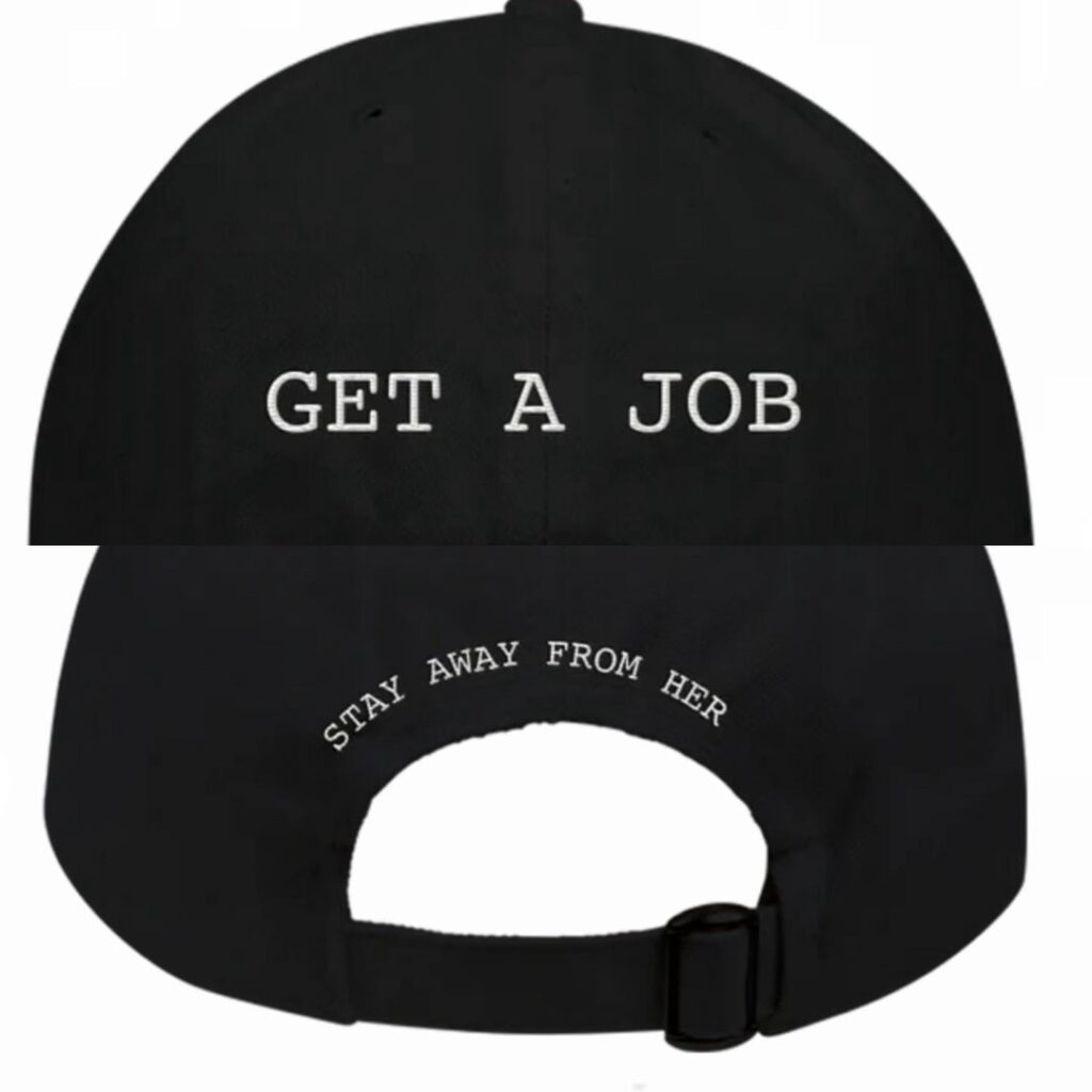 Demi Lovato is selling a cap that references her viral Instagram comments where she says “GET A JOB, STAY AWAY FROM HER.”