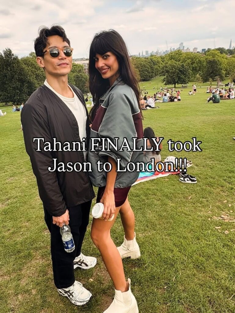 The Good Place's co-stars Jameela Jamil and Manny Jacinto reunite in London: Tahani FINALLY took Jason to London!!! (via Jameela Jamil's IG)