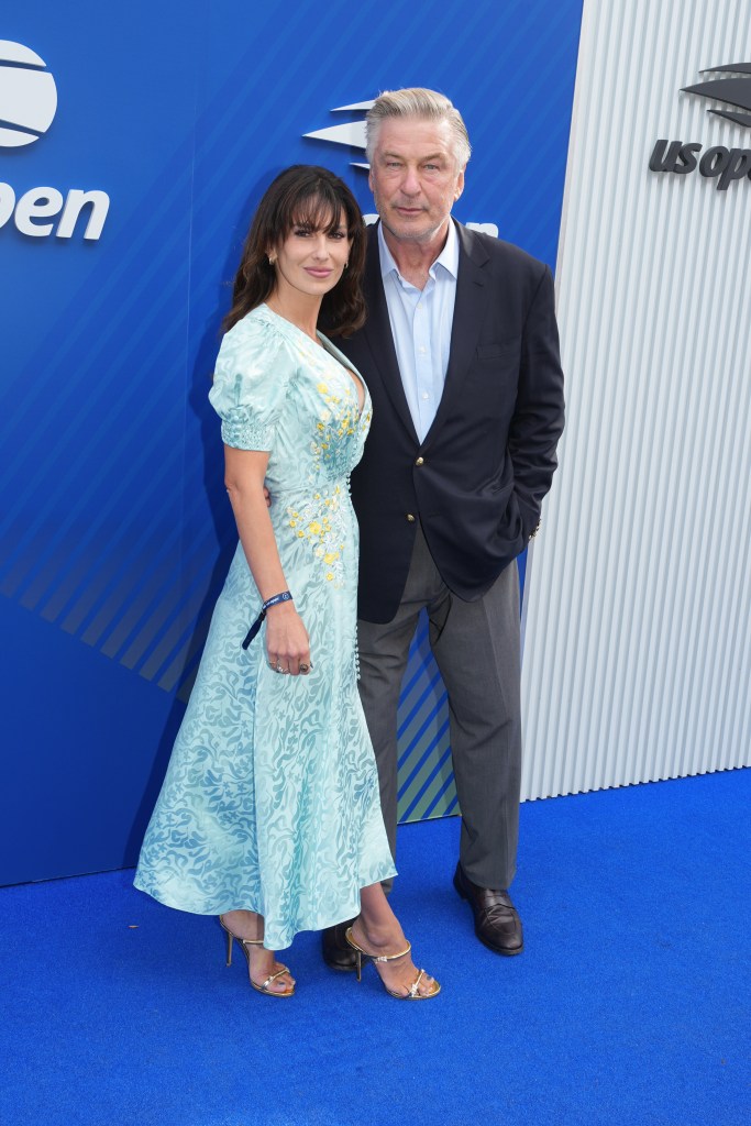 Hilaria Baldwin and Alec Baldwin attend the USTA Foundation's Opening Night Gala at the USTA Billie Jean King National Tennis Center on August 24, 2025 in New York City.