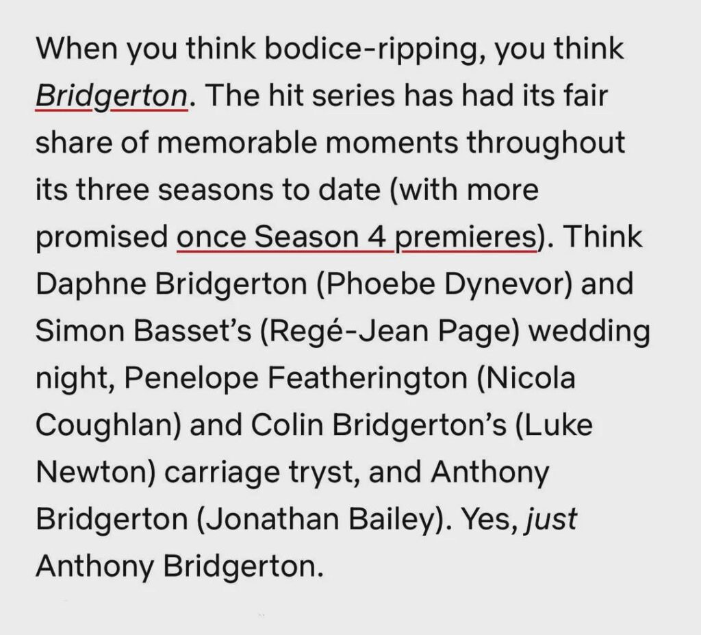 is it just me, or did the beginning of this article posted on Tudum (Netflix's official companion site) just prove Bridgerton fans right about Simone Ashley's unfair treatment?