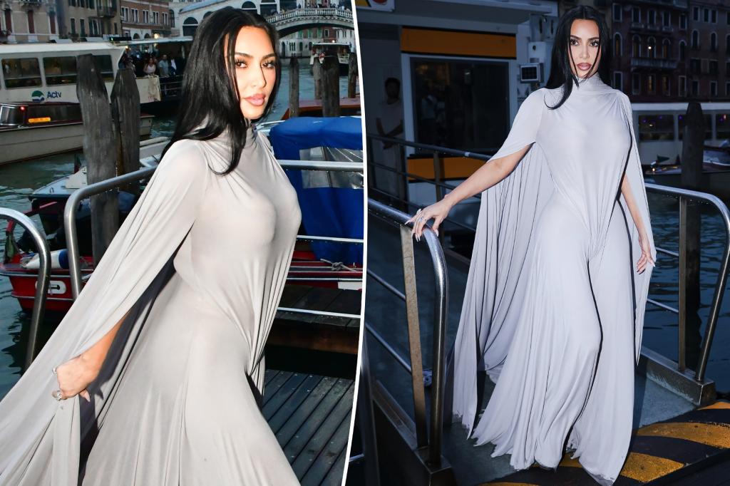 Fans bewildered by Kim Kardashian’s Venice Film Festival Margiela gown Fans bewildered by Kim Kardashian’s Venice Film Festival Margiela gown