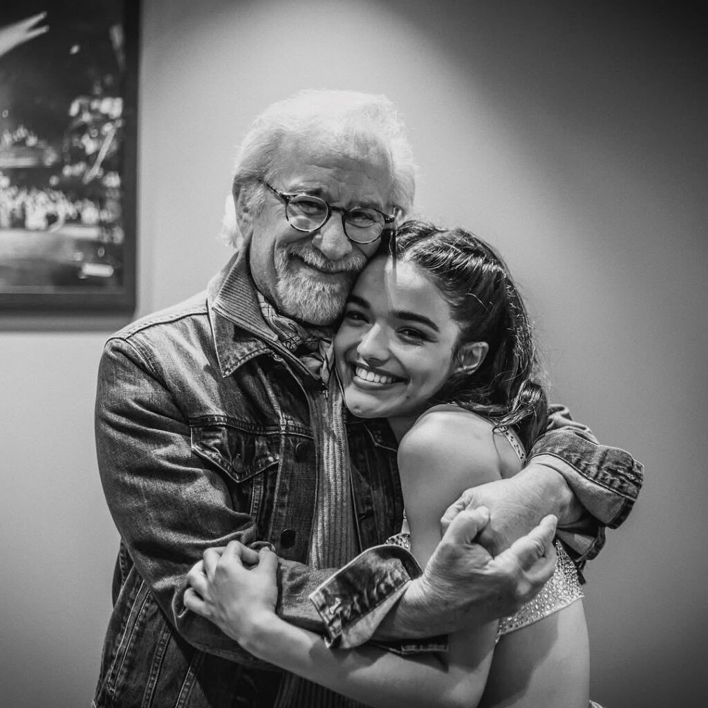Steven Spielberg sees Evita to support Rachel Zegler