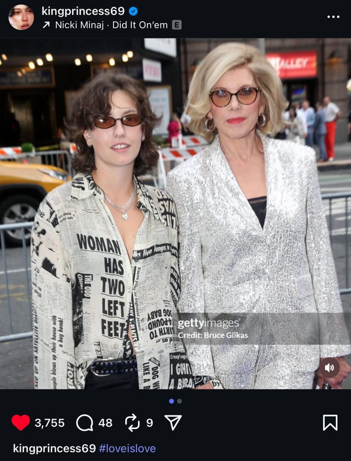 A new lesbian age gap relationship? Are King Princess (26) and Christine Baranski (73) dating?