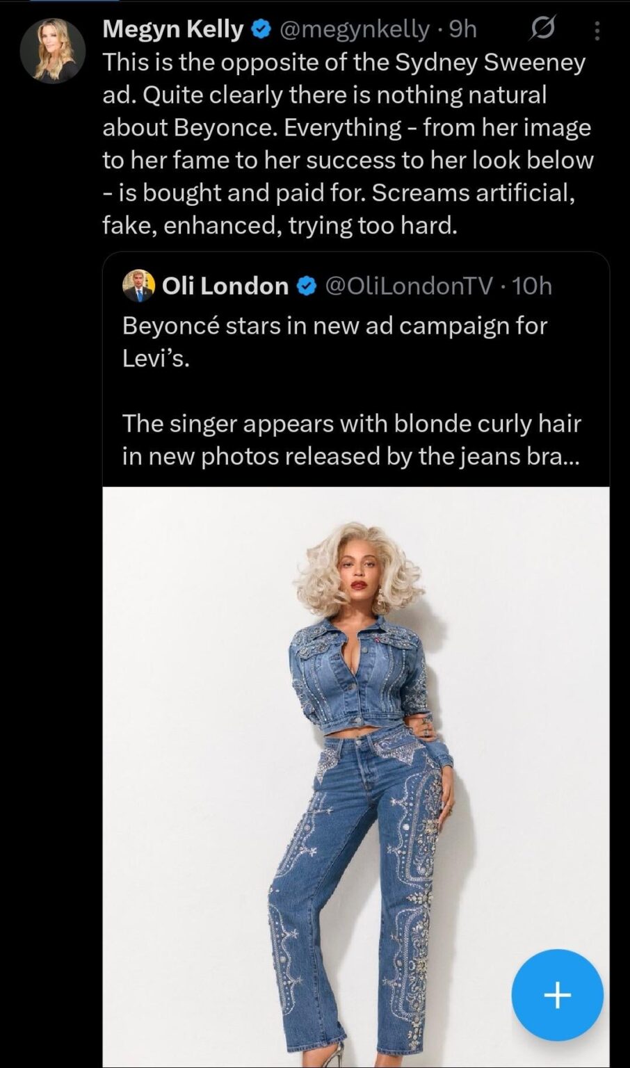MAGA media personality, Megyn Kelly, attacks Beyoncé.