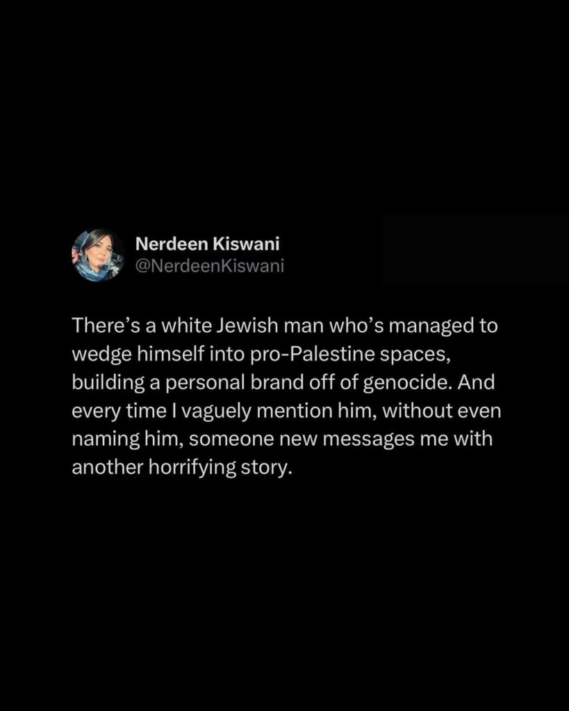 Jacob Berger, ex-OnlyFans creator and Handala Freedom Flotilla participant, is being outed as a creep who fetishizes Arab women and using the Free Palestine movement to promote and monetize his content