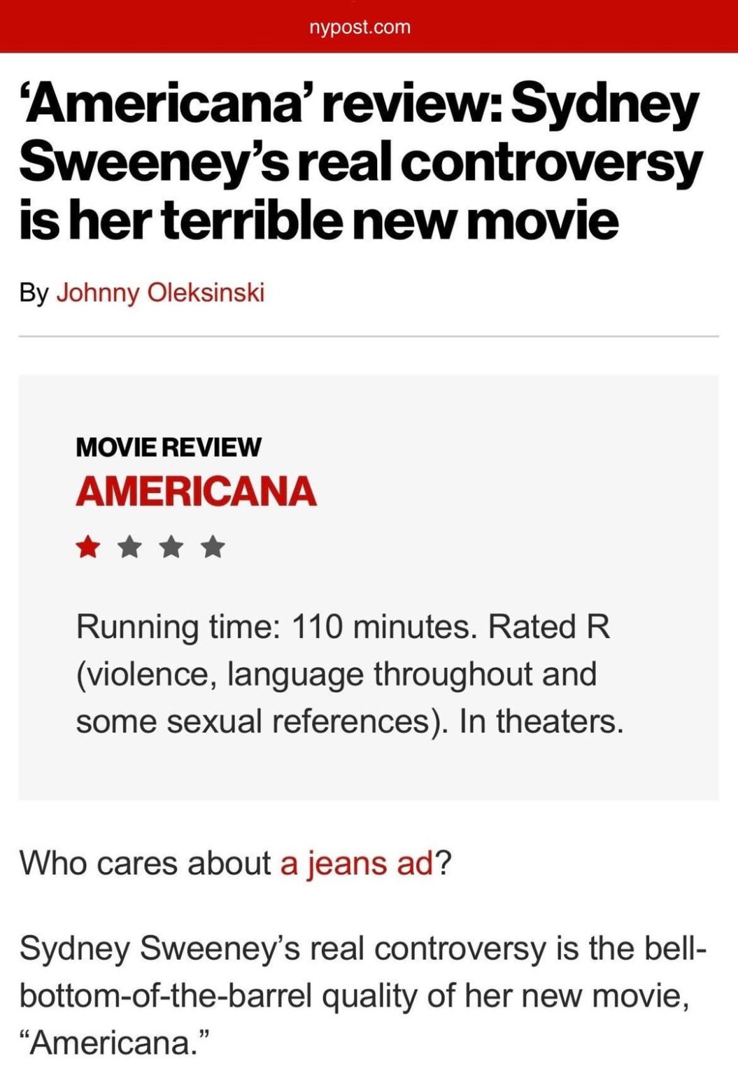 Early Review of ‘Americana’