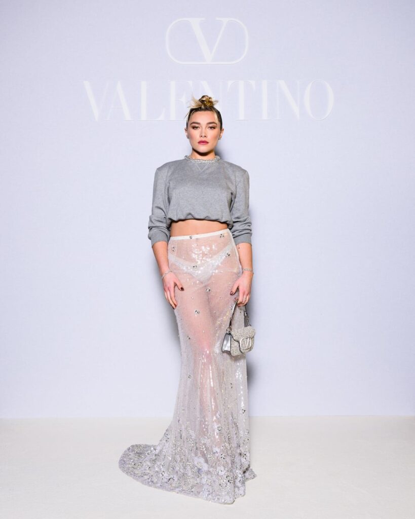 Florence attending the Valentino Womenswear Fall/Winter show. March 5th, 2023.
