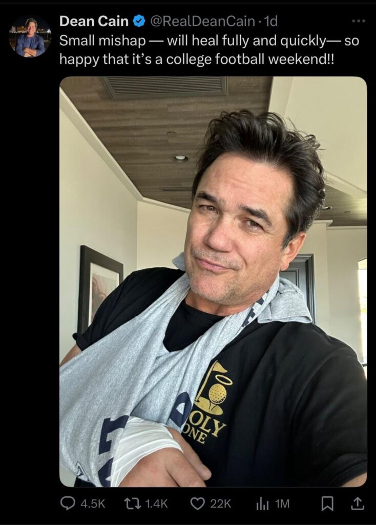 Looks like washed up actor Dean Cain has injured himself during his ICE training (plus Gov Newsom’s response)