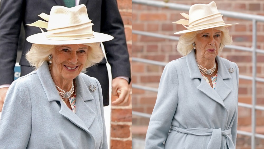 Queen Camilla Adds the ‘Minoru’ Brooch to Her Ebor Festival Look Queen Camilla wears the history 'Minoru' brooch with her Anna Valentine coat for day two of the Ebor Festival at York Racecourse on Aug. 21, 2025 in York, England.