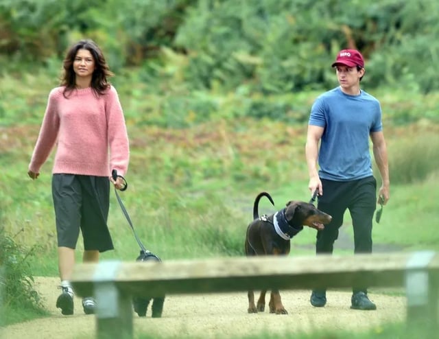 Tom Holland and Zendaya walking their dogs in London (August 3rd, 2025)