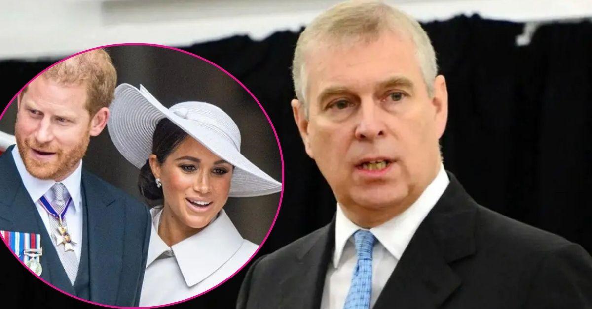 photo of Prince Harry, Meghan Markle and Prince Andrew