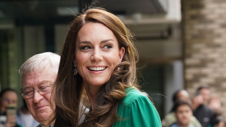 The Princess of Wales arrives for a visit to the Anna Freud Centre, a child mental health research, training and treatment centre in London. Picture date: Thursday May 18, 2023. PA Photo. See PA story ROYAL Kate. Photo credit should read: Yui Mok/PA Wire