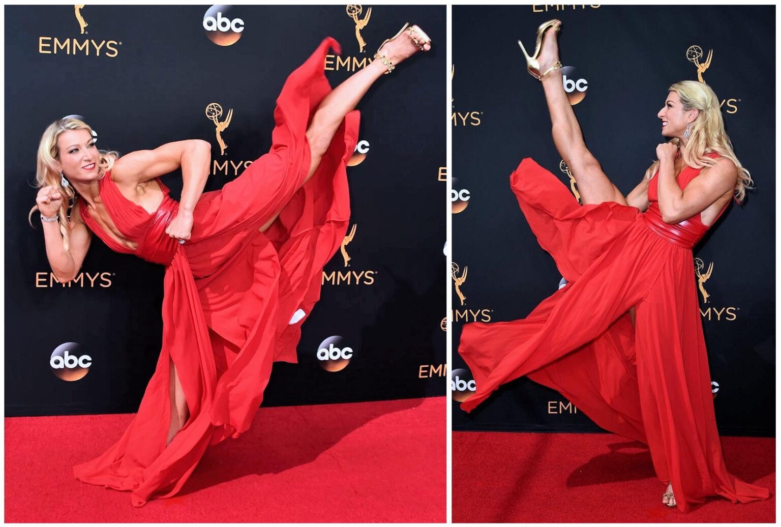 Jessie Graff, stuntwoman & "American Ninja Warrior" at 2016 Emmys red carpet (Los Angeles)