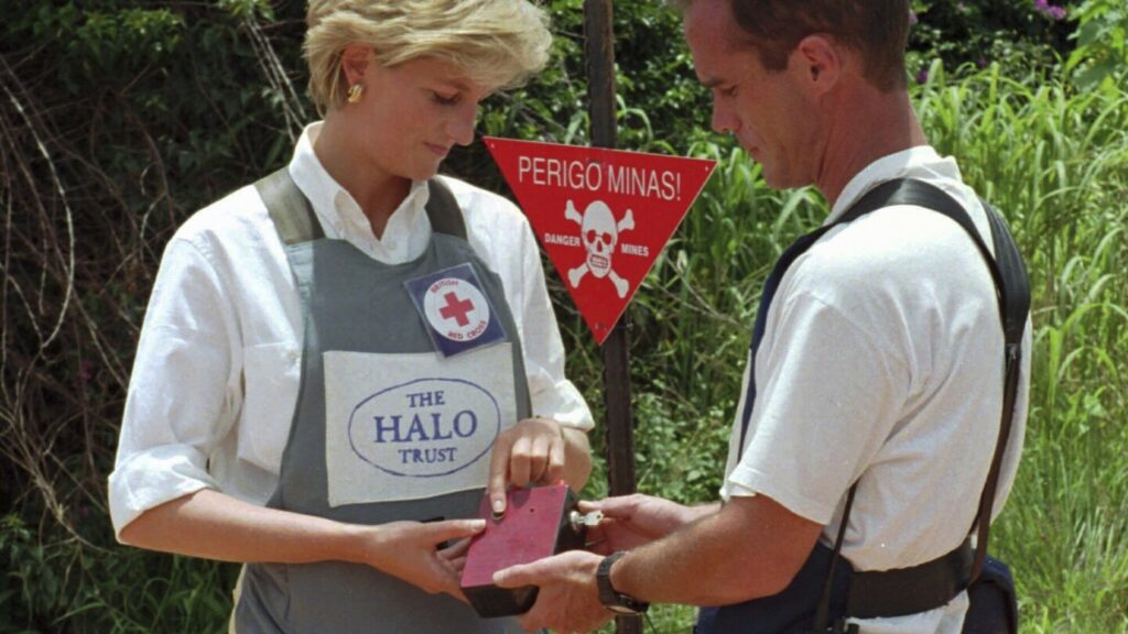 Prince Harry is in Angola in a repeat of Diana's famous 1997 trip