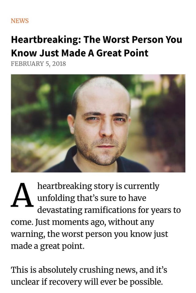 Which Onion headline still occupies a lot of space in your mind?