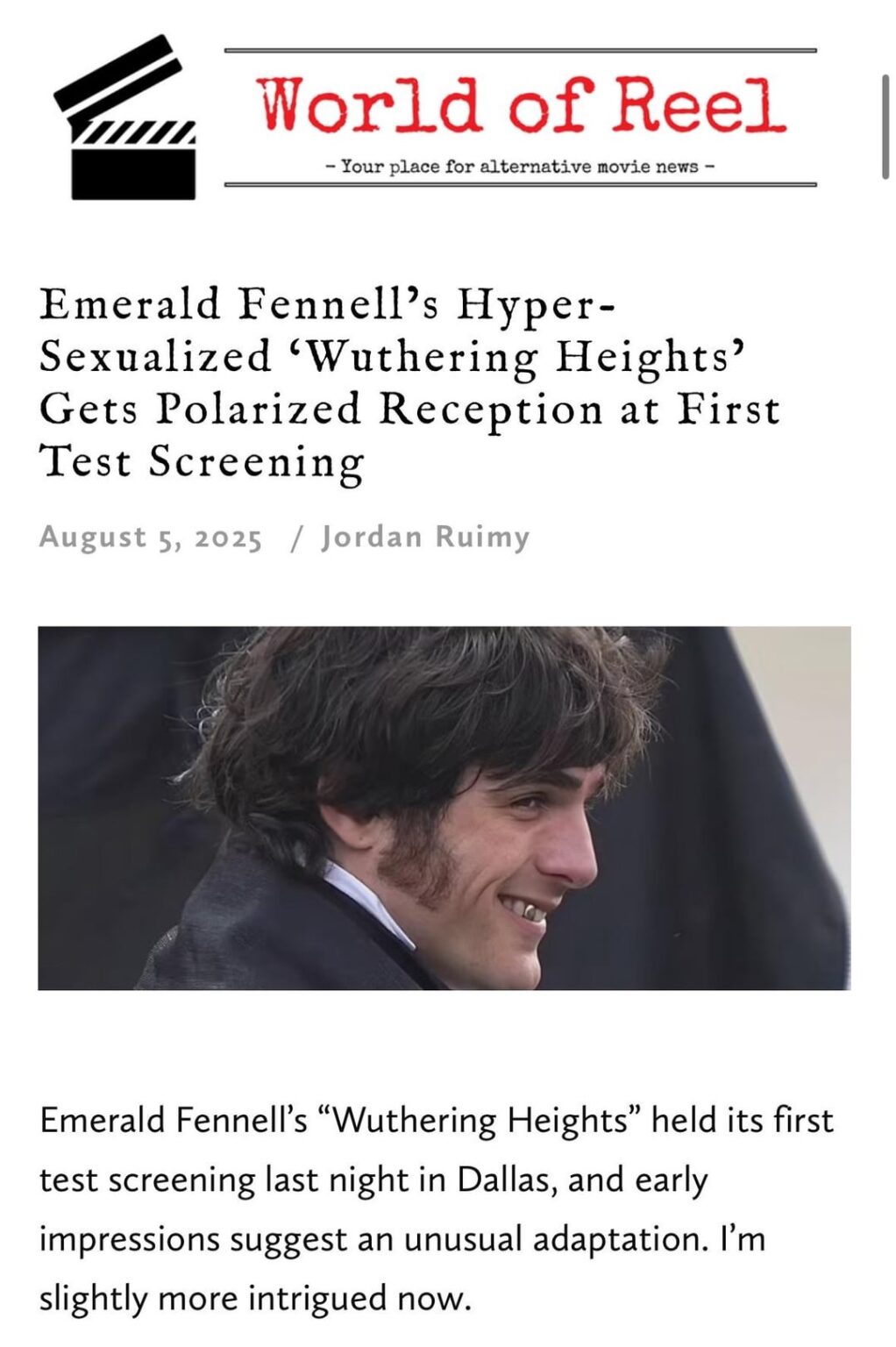 Emerald Fennell’s Hyper-Sexualized ‘Wuthering Heights’ Gets Polarized Reception at First Test Screening