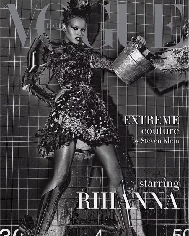 Rihanna first Vogue cover by Steven Klein (Vogue Italia September 2009)