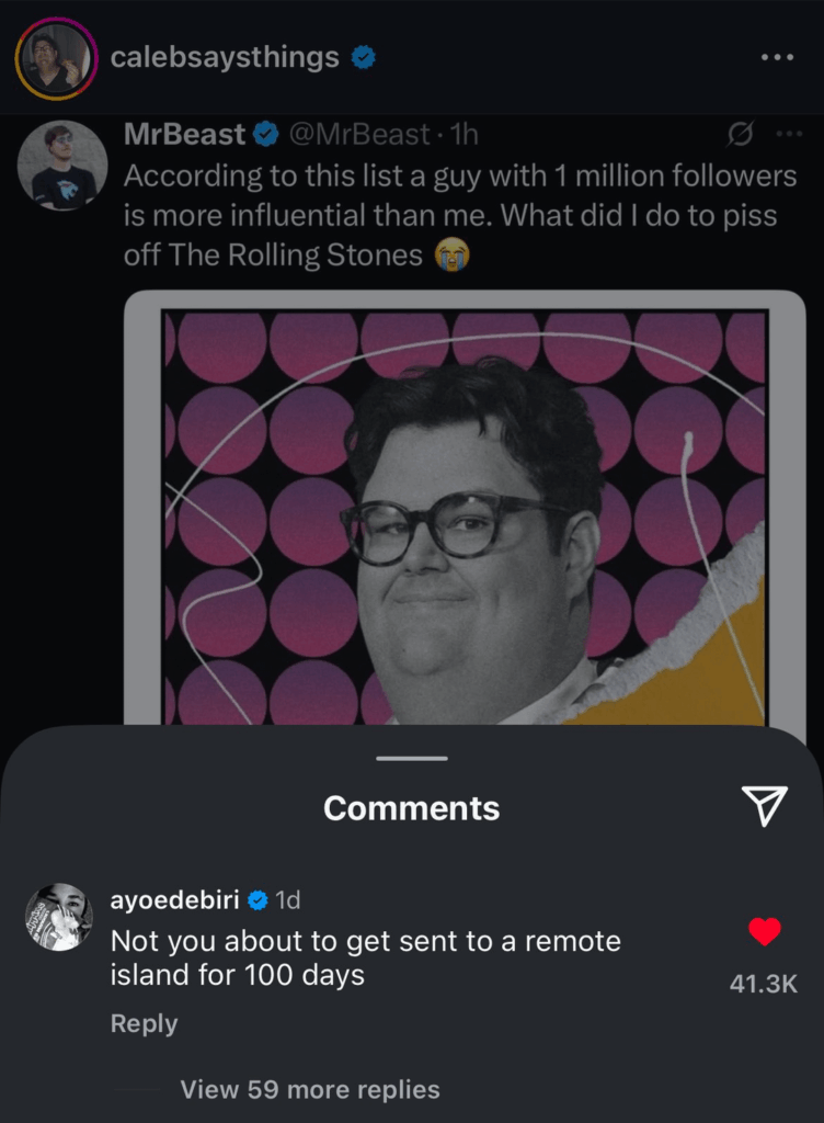 Ayo Edebiri with a hilarious take on the Caleb Hearon and Mr Beast drama