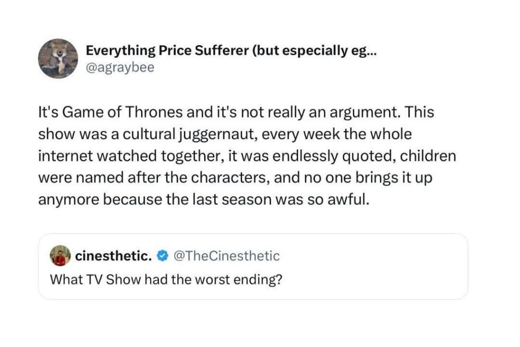 Which tv show do you think had the worst one?
