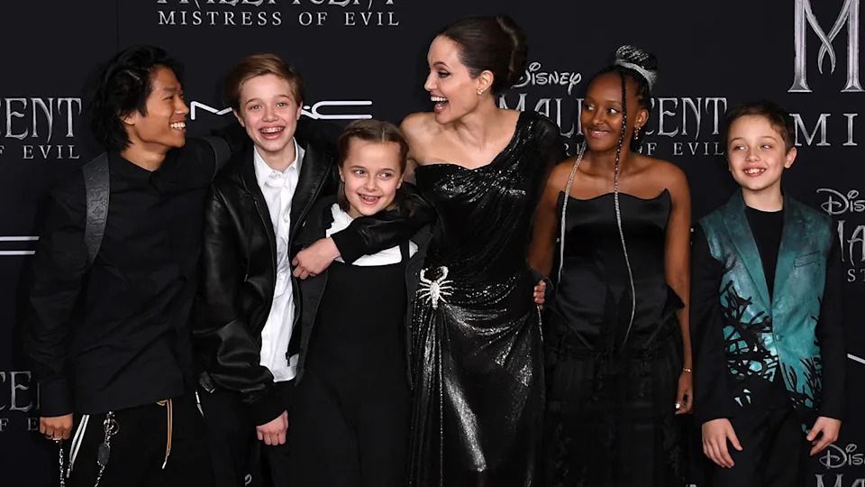 Angelina Jolie and Brad Pitt's kids at an event