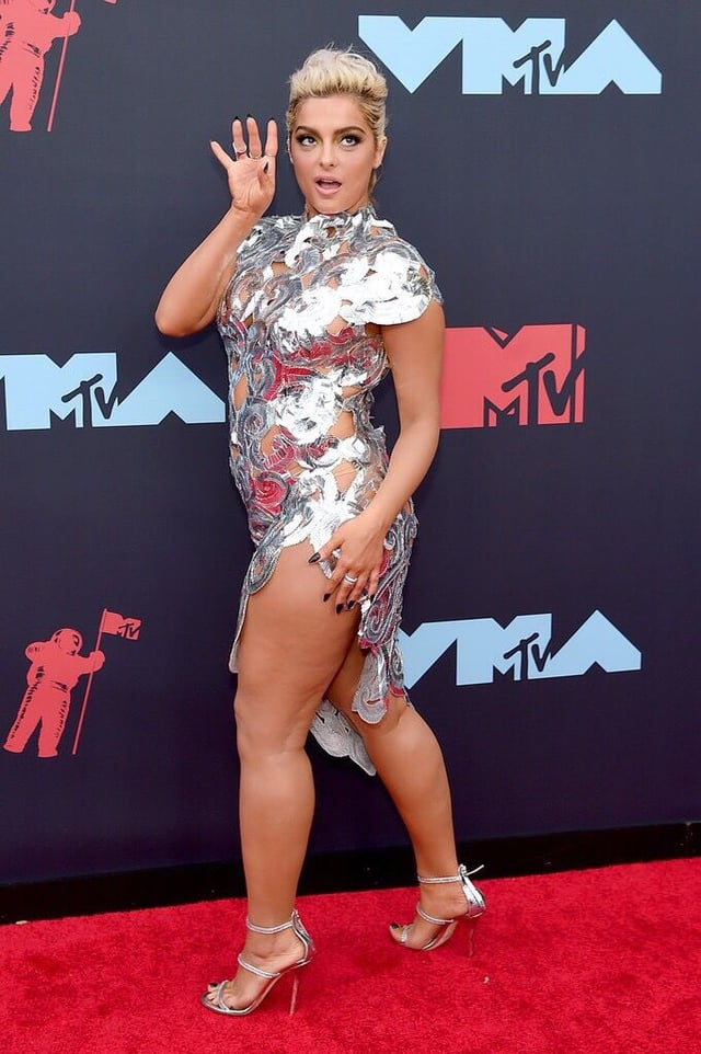 Bebe Rexha at the MTV VMAs in 2019.