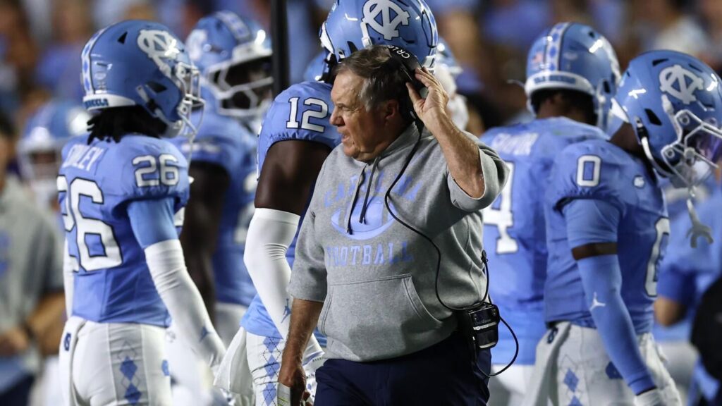 Bill Belichick’s college debut was a disaster. Bill Belichick’s first game as a college football coach resulted in an embarrassing blowout loss for North Carolina, at home to TCU - Final score: 48-14