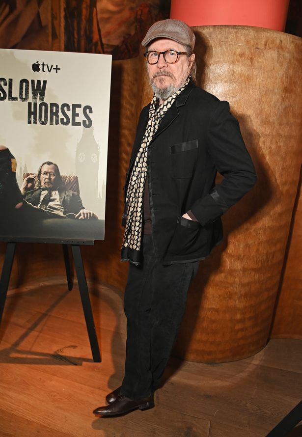 Gary Oldman attends a special screening for the new series of Slow Horses days before his visit to the palace